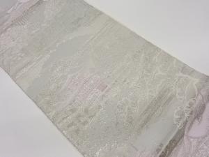 リサイクル　二重箔清水風景模様織出し袋帯